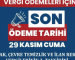 Vergi Ödemelerinde Son Gün 29 Kasım